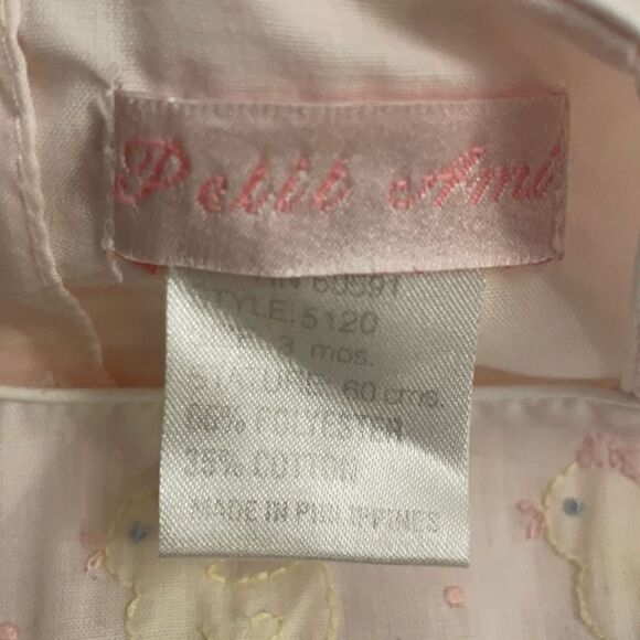Petit Ami Pale Pink Embroidered Sleeveless Dress 3 Months Ducks - Picture 7 of 10